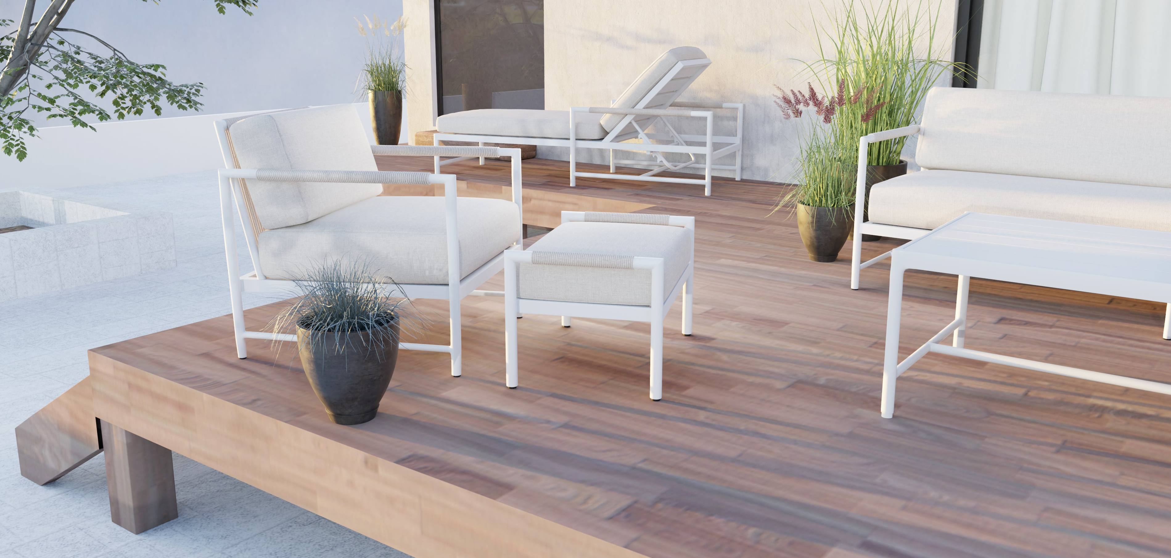 Outdoor Cushioned Club Chair