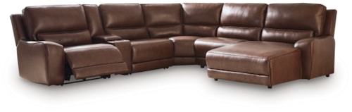 6-piece Power Reclining Sectional With Chaise
