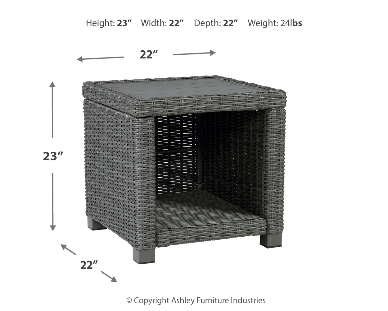 Signature Design by Ashley Elite Park Square End Table