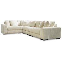 Contemporary 4-Piece Sectional Sofa with Reversible Cushions