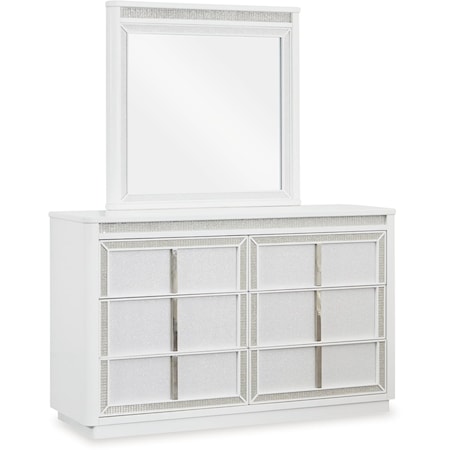 Glam Dresser And Mirror