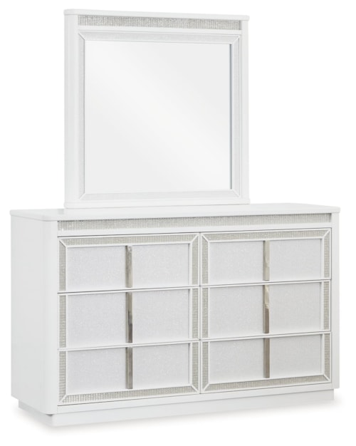 Glam Dresser And Mirror
