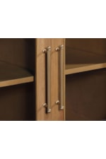 Steve Silver Preston Mid-Century Modern Rounded Glass Door Server with Adjustable Shelves