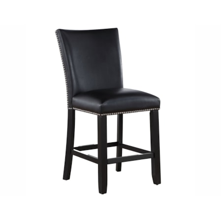 Faux Leather Armless Counter Chair