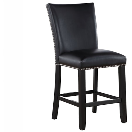Faux Leather Armless Counter Chair