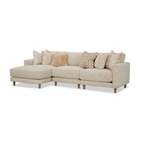 Contemporary Chaise Sofa with Large Chaise