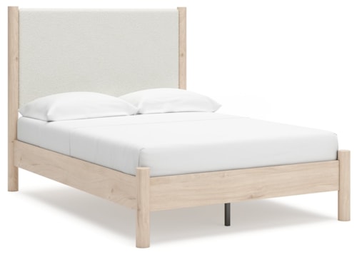Full Upholstered Panel Bed