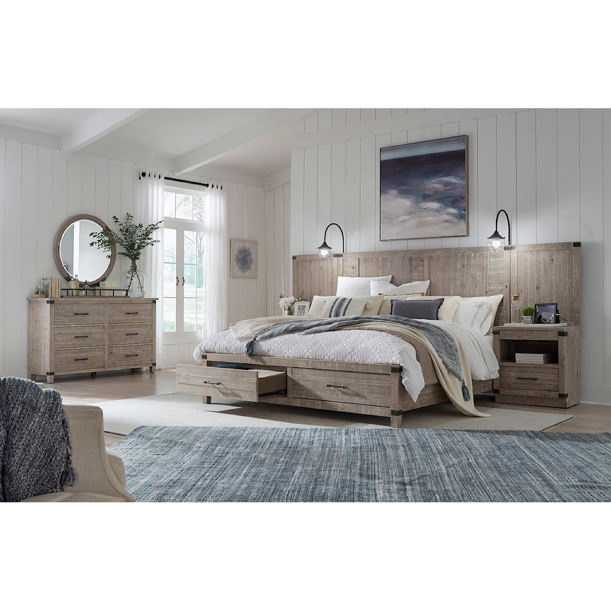 Aspenhome Foundry California King Storage Panel Bed