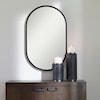 Uttermost Varina Varina Minimalist Black Oval Mirror