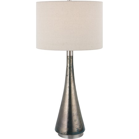 Contour Metallic Glass Table Lamp