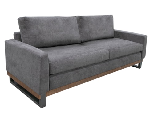 Modern Upholstered Sofa with 2-Pillows