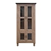 International Furniture Direct Natural Stone 4-Door Display Cabinet