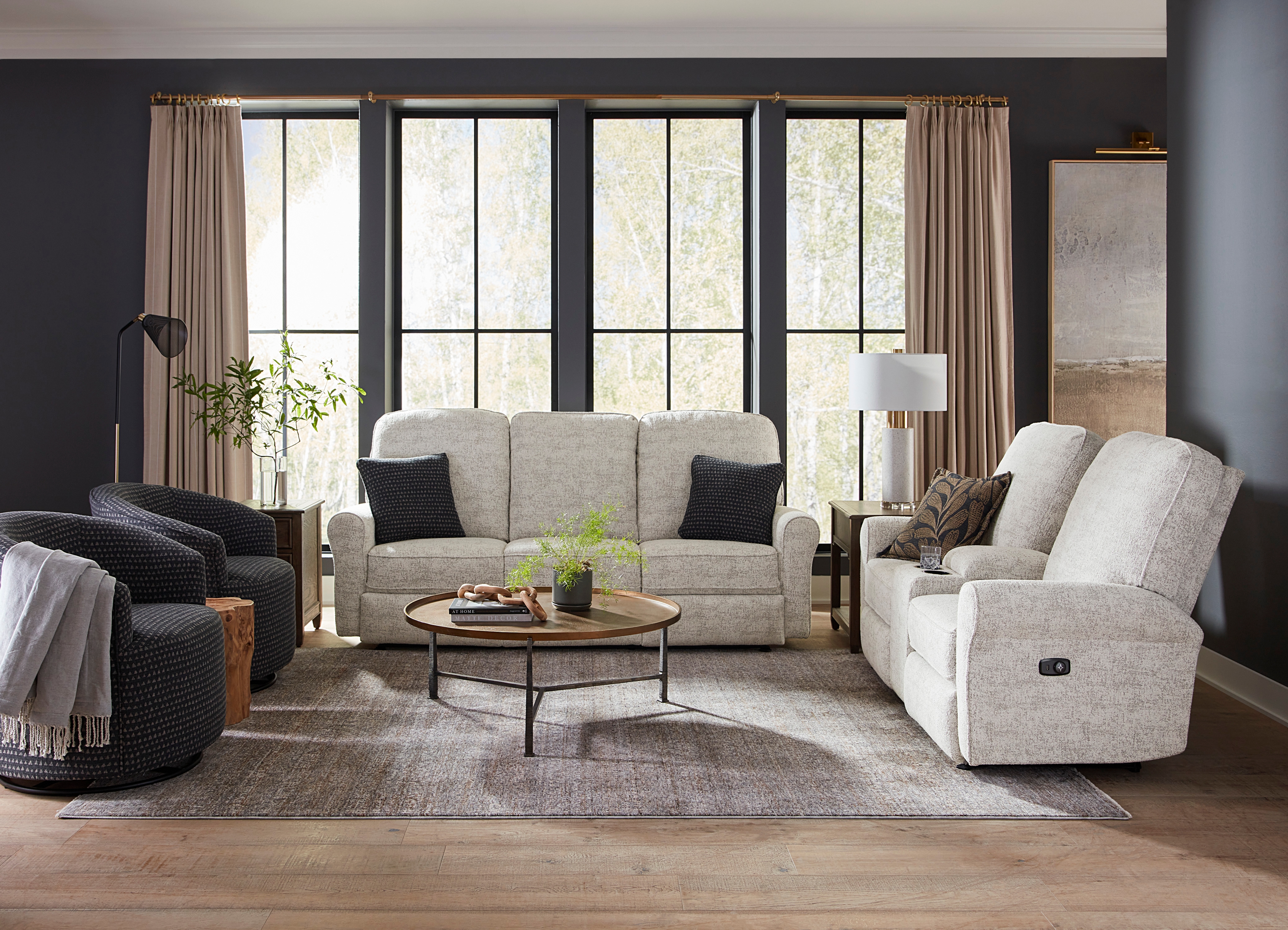 Best Home Furnishings Josey Power Reclining Space Saver Loveseat