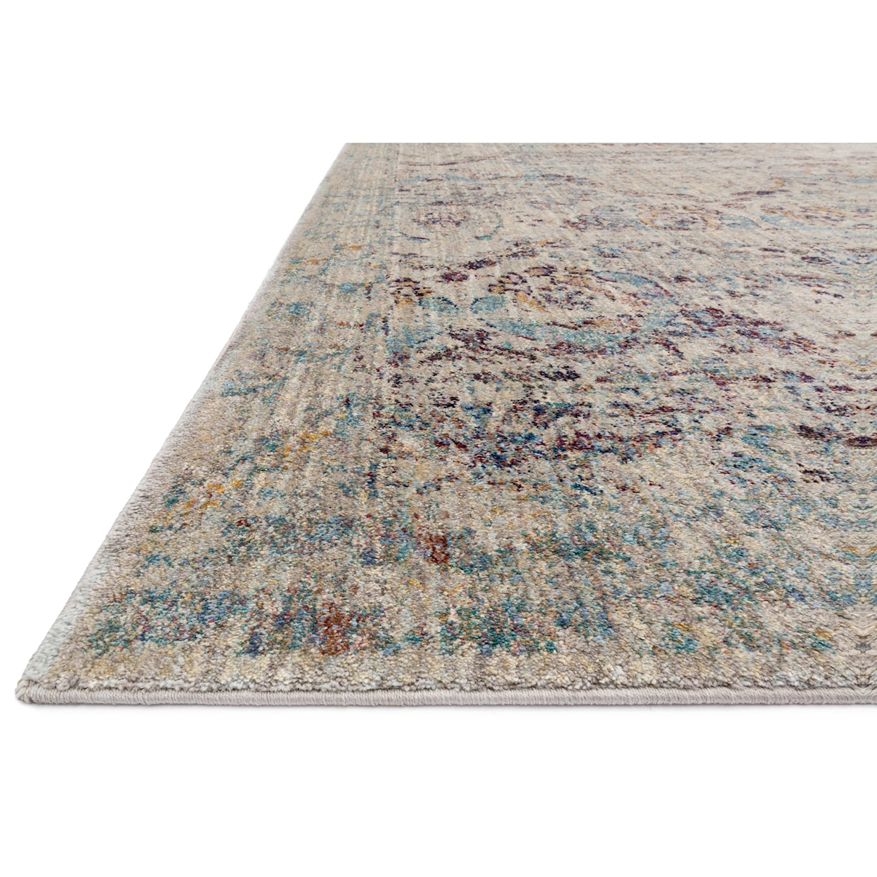 Loloi Rugs Anastasia 1'6" x 1'6"  Silver / Plum Rug