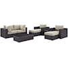 Modway Convene Outdoor 8 Piece Sectional Set