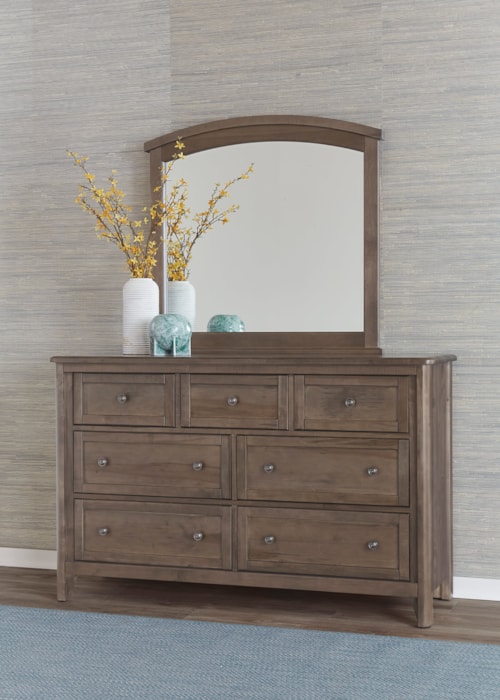 Transitional Dresser & Mirror Set