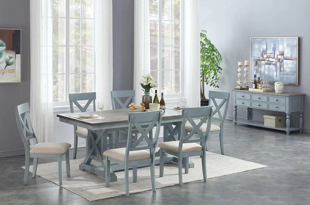 Coast2Coast Home Bar Harbor 40298x6+40296x1 Farmhouse 7Piece Dining