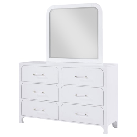 Anastasia 6-drawer Dresser w/ Mirror