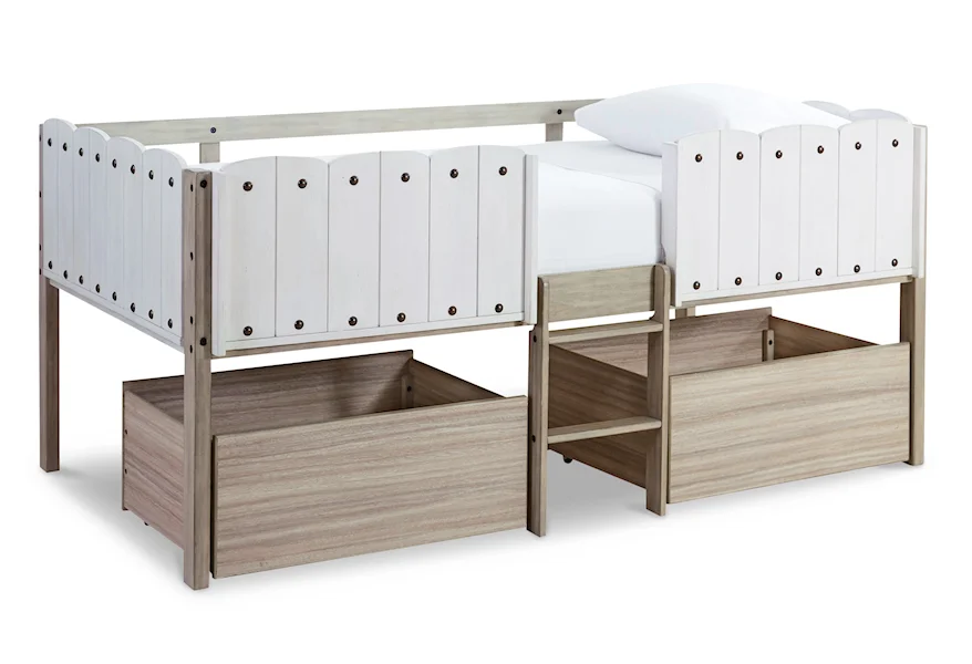 Wrenalyn Twin Loft Bed w/ Under Bed Bin Storage by Signature Design by Ashley at Esprit Decor Home Furnishings
