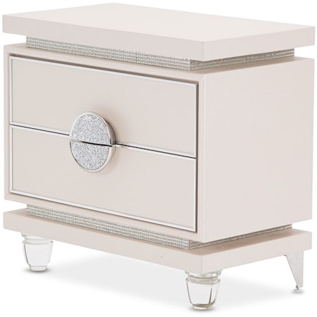 Upholstered 2-Drawer Nightstand