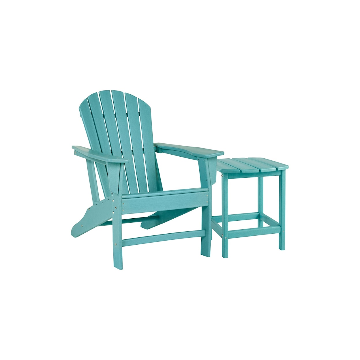 Signature Design Sundown Treasure Adirondack Chair with End Table