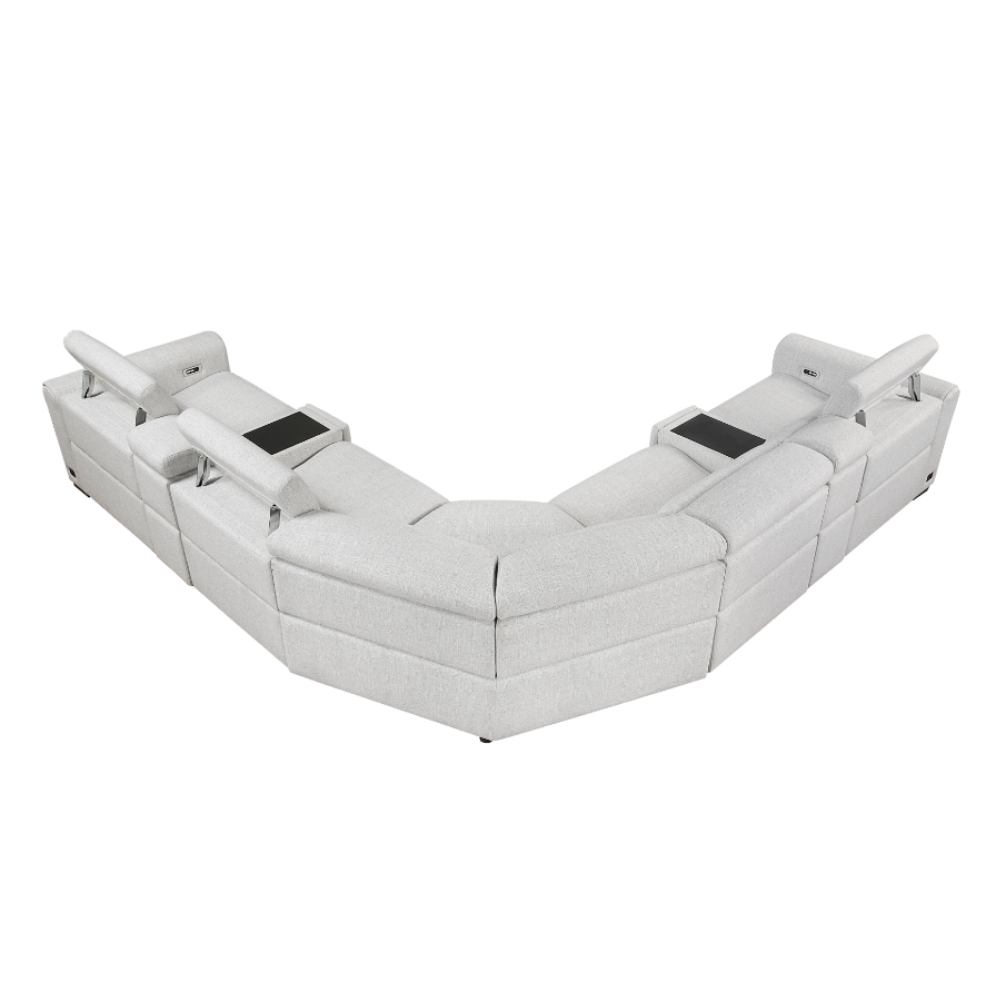 Homelegance McPherson 7-Piece Power Reclining Sectional Sofa