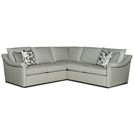 Transitional 2-Piece Sectional Sofa w/ LAF Loveseat