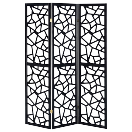 3-Panel Room Divider Folding Screen Open