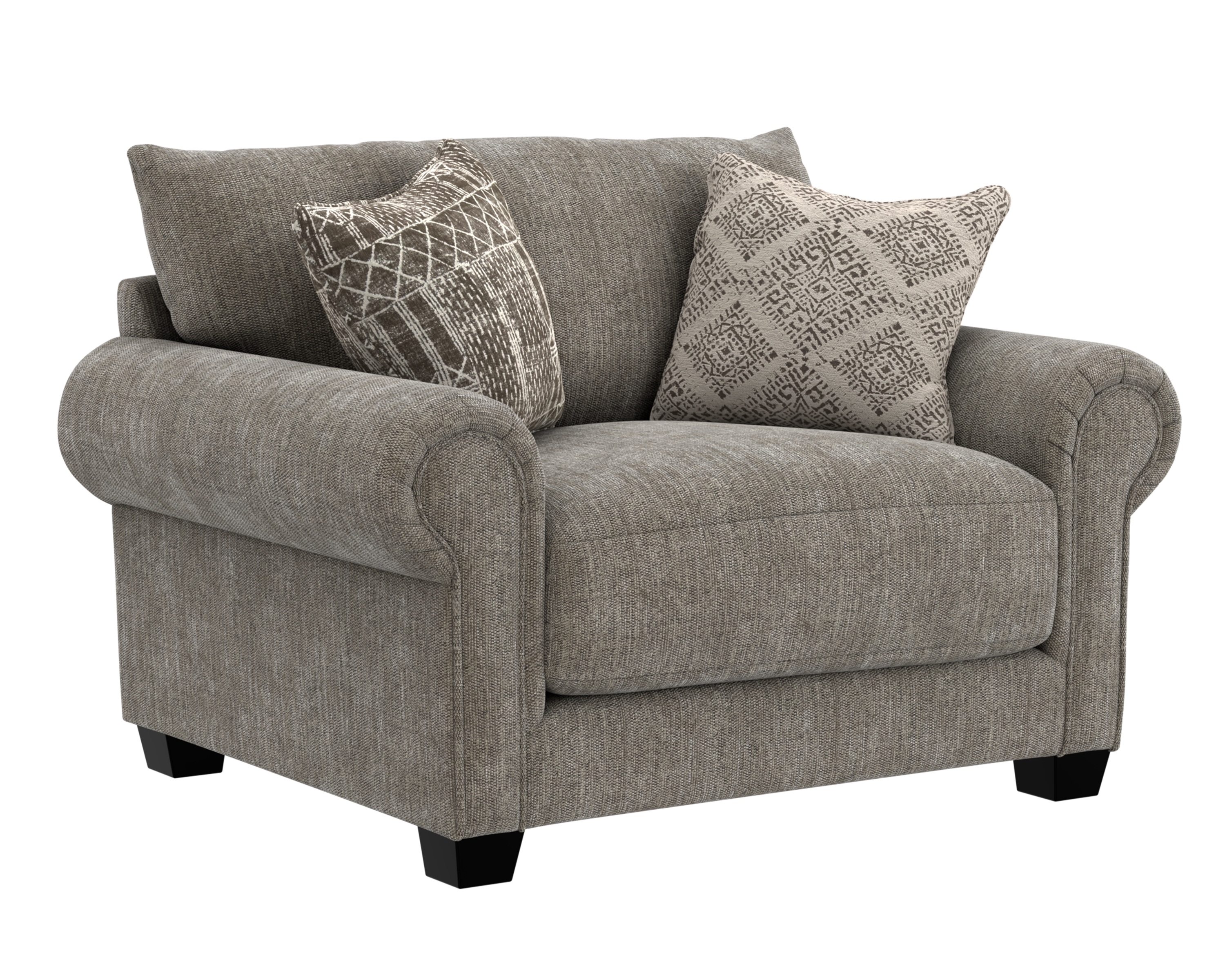 Chair and a Half with 2-Throw Pillows