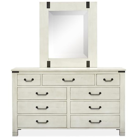 9-Dresser &amp; Mirror Set