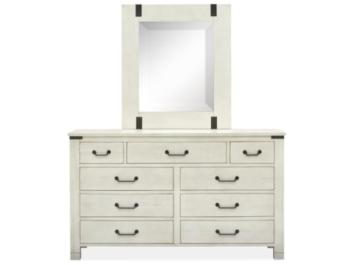Industrial Farmhouse 9-Dresser & Mirror Set