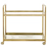 Accentrics Home Accents Brushed Gold & Glass Bar Cart