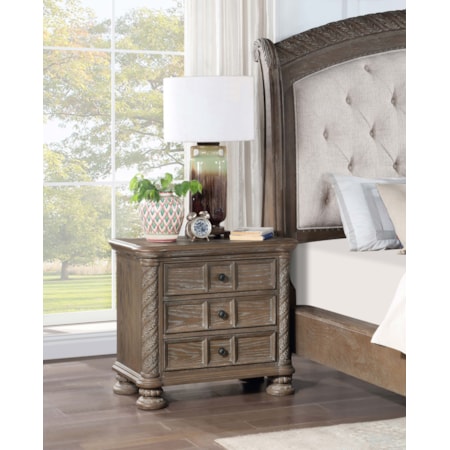 Emmett 3-drawer Nightstand