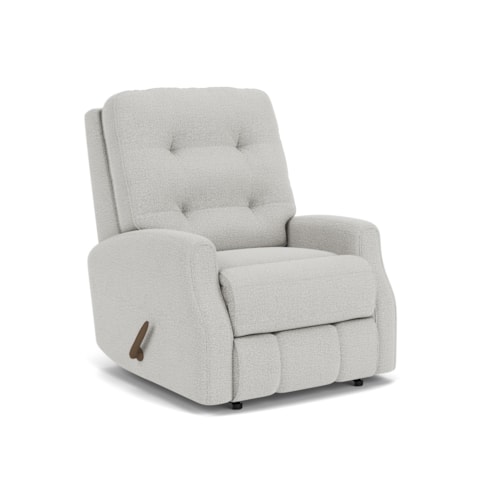 Button Tufted Manual Rocker Recliner