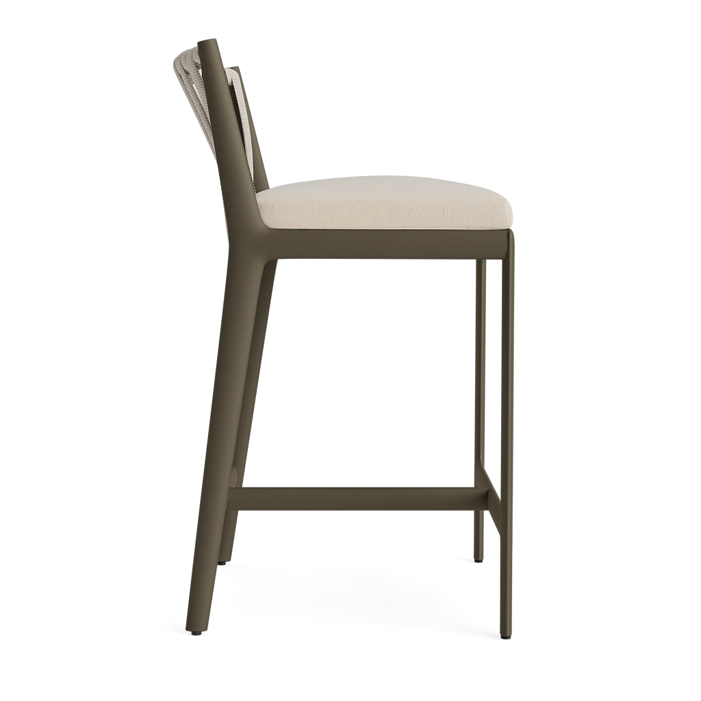 Brown Jordan H Low-Back Rope Counter Stool
