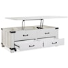 Magnussen Home Harper Springs Occasional Tables Lift Top Storage Cocktail Table w/Casters