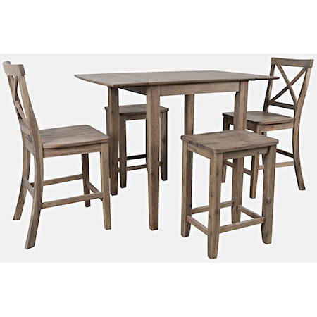 5 Piece Counter Table and Stool Set