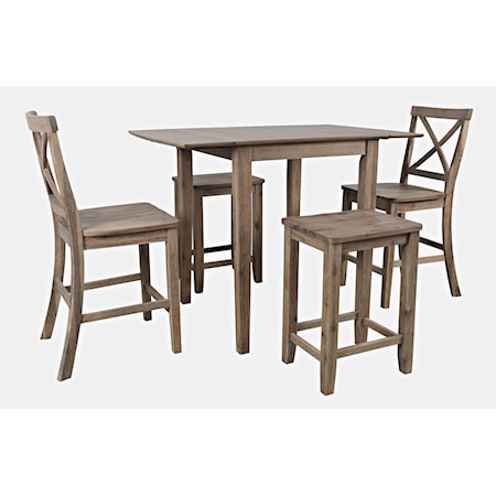 5 Piece Counter Table and Stool Set