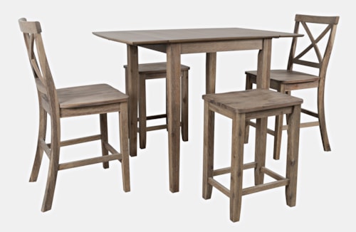 5 Piece Counter Table and Stool Set