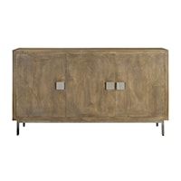 Transitional 3-Door Credenza with Wire Management