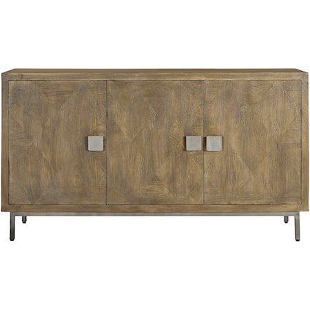 Transitional 3-Door Credenza with Wire Management