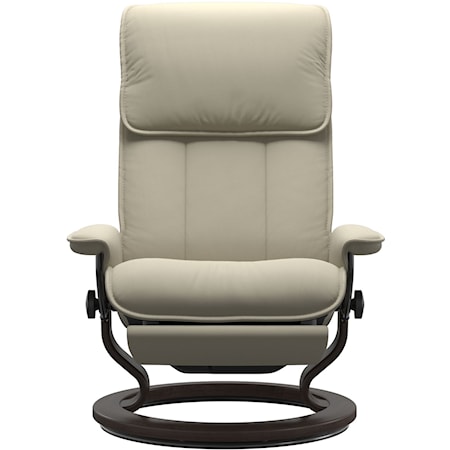Contemporary Admiral Large Power Recliner with Classic Base
