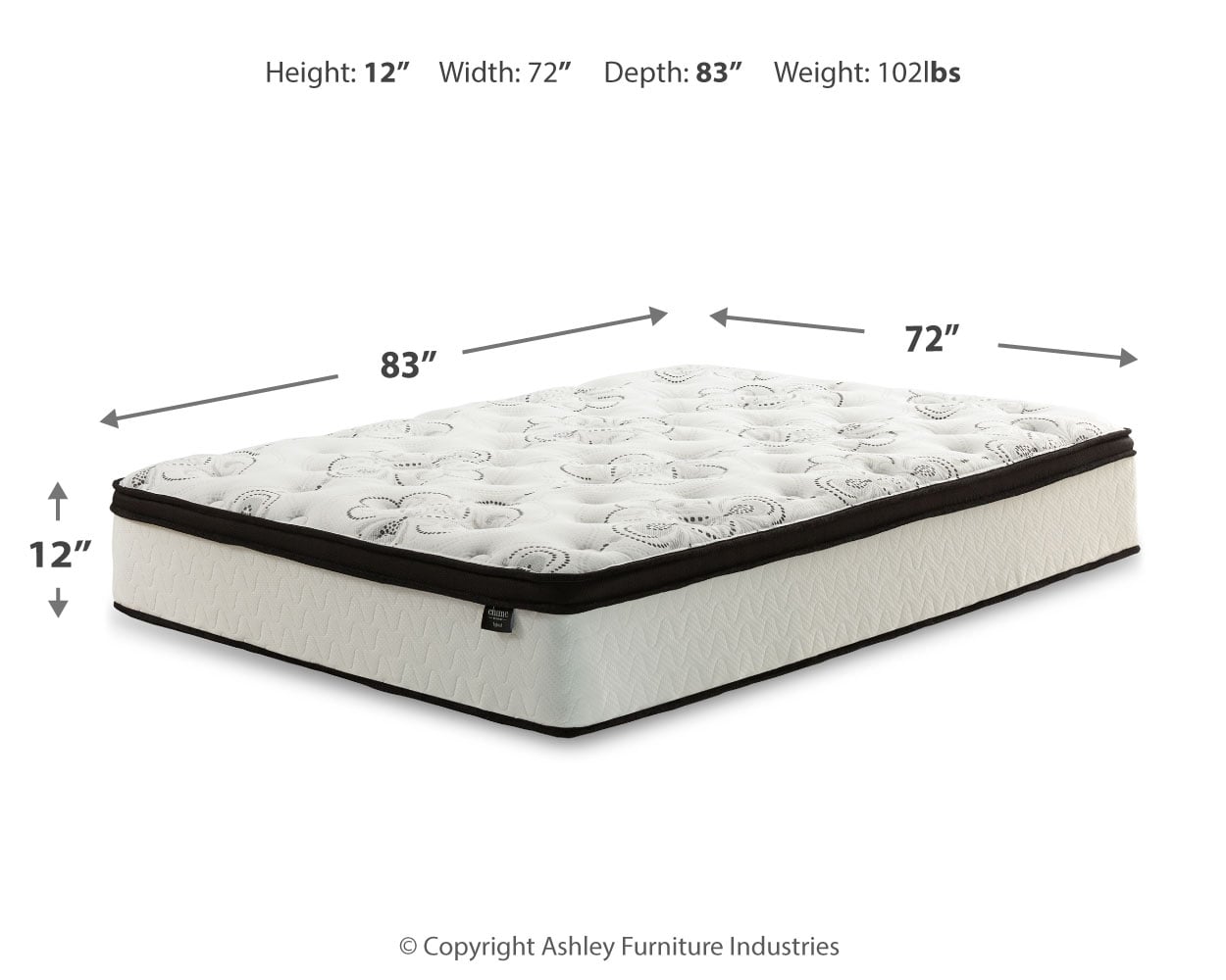Sierra Sleep Chime 12 Inch Hybrid California King Mattress And Foundation Set