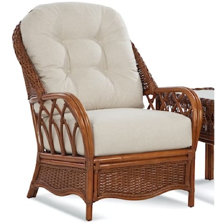 Coastal Accent Chair with Button-Tufting