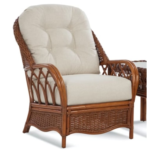 Coastal Accent Chair with Button-Tufting