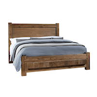 Rustic King Low Profile Bed