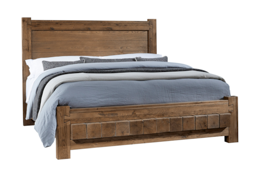 Rustic King Panel Bed with Signature Footboard