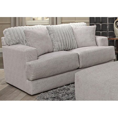 Casual Loveseat with Channel Tufting