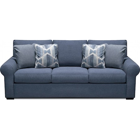 Casual Sofa with Rolled Arms