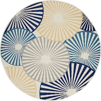 5'3"  White Round Rug